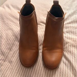 Korks Tan Leather Ankle Boots size 8